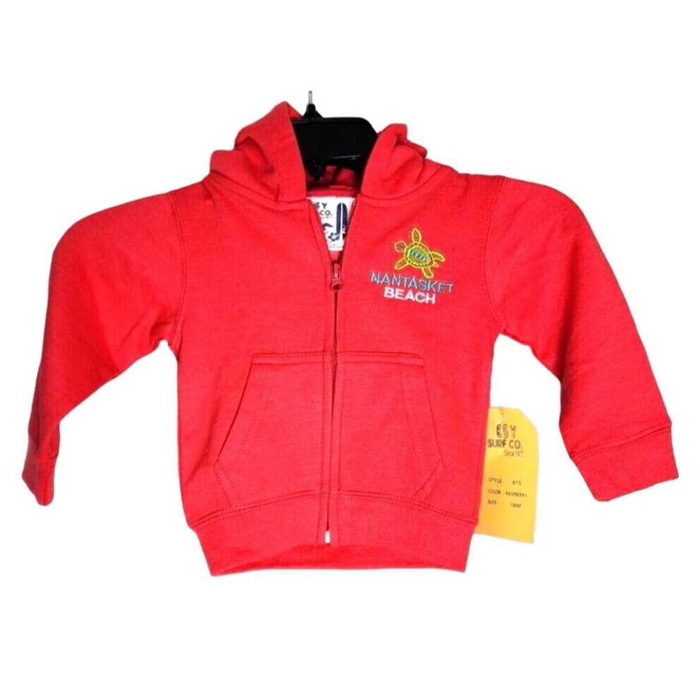 Esy Surf Co. Toddlers 18M Nantasket Beach Turle Embroidered Full Zip Sweater